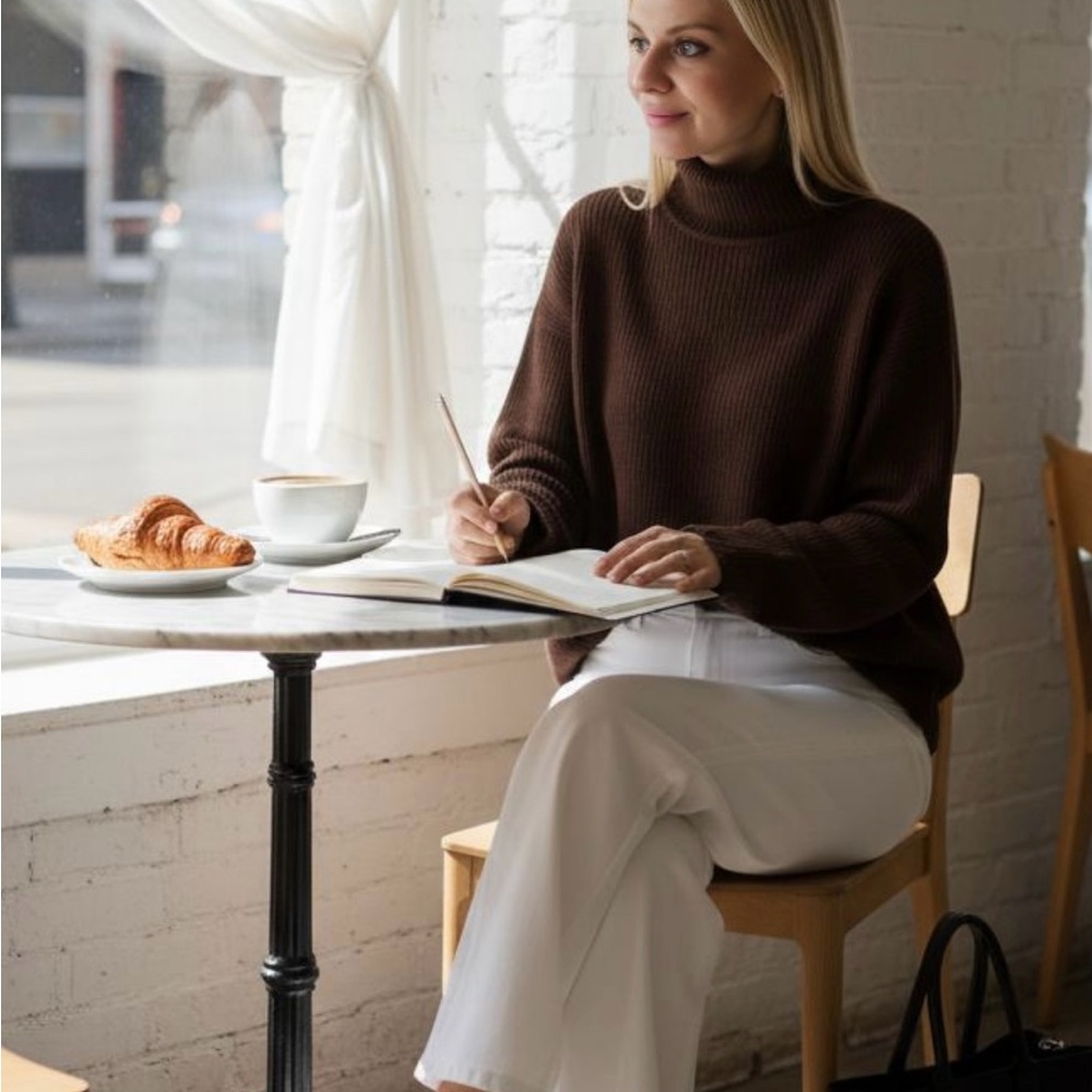 The Drop Women’s Brown Turtleneck Sweater – Size Small, NWOT